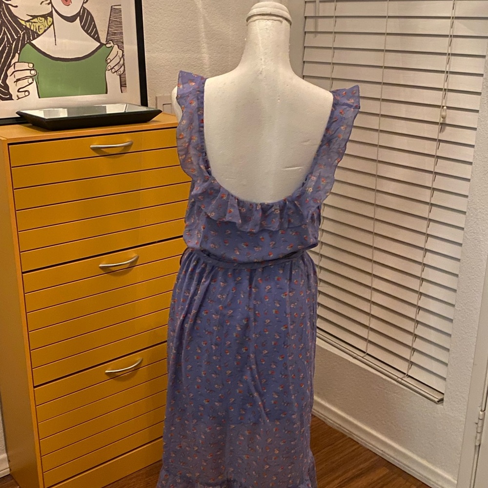 Joie Purple Ruffled Wrap Sundress - Picture 2 of 4